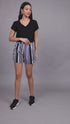OWO The Label Women Shorts, Half Pant For Women Stripe Print, Best Quality Shorts (OTLWS02)